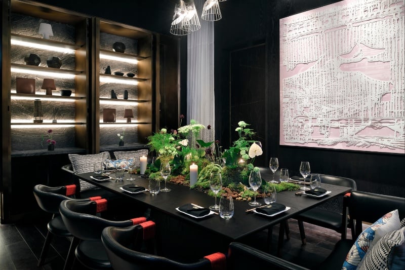 OKKU Dubai's sophisticated private dining for exclusive Japanese cuisine.